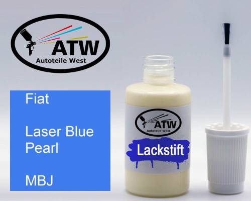 Fiat, Laser Blue Pearl, MBJ: 20ml Lackstift, von ATW Autoteile West.